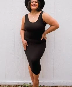 Ave Shops Dresses, Rompers, Jumpsuits Meet Me In The Middle Dress In Black