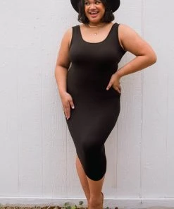 Ave Shops Dresses, Rompers, Jumpsuits Meet Me In The Middle Dress In Black