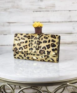 Myra Metallic Leopard Wallet Handbags & Wallets