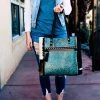 Myra Metallic Patina Cherish Cowhide Tote Handbag Handbags & Wallets