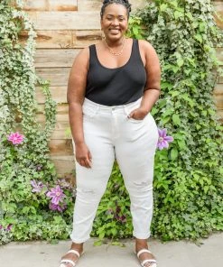 Ave Shops Mid-Rise Boyfriend Destroyed White Jeans | New Arrivals | Women's Clothing 21 Ave Shops Mid-Rise Boyfriend Destroyed White Jeans New Arrivals