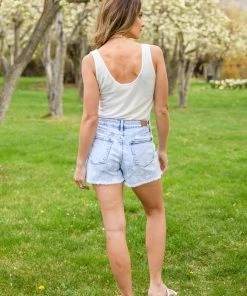 Ave Shops Mid-Rise Star Print Acid Wash Shorts | Stylish Bottoms & Jeans 23 Ave Shops Bottoms & Jeans Mid-Rise Star Print Acid Wash Shorts