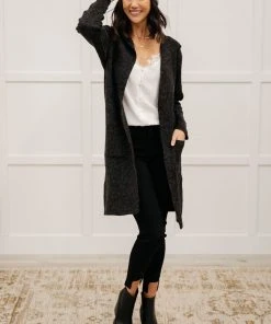 Ave Shops Clothing Mila Cardigan In Charcoal