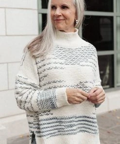 Ave Shops Missin The Sea Sweater In Ivory/Blue