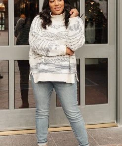 Ave Shops Missin The Sea Sweater In Ivory/Blue