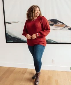 Ave Shops Clothing Mocha Mo Sweater In Brick