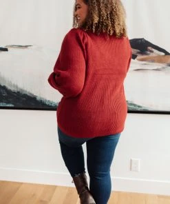 Ave Shops Clothing Mocha Mo Sweater In Brick