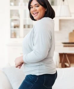 Ave Shops Clothing Modern Scene Cowl Neck Sweater In Grey