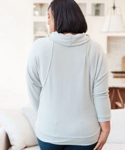 Ave Shops Clothing Modern Scene Cowl Neck Sweater In Grey