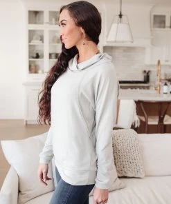 Ave Shops Clothing Modern Scene Cowl Neck Sweater In Grey