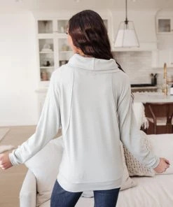 Ave Shops Clothing Modern Scene Cowl Neck Sweater In Grey