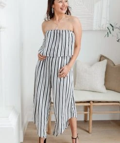 Ave Shops Dresses, Rompers, Jumpsuits Modern Stripes Sleeveless Jumpsuit