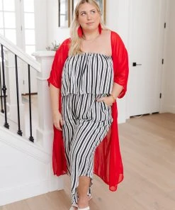 Ave Shops Dresses, Rompers, Jumpsuits Modern Stripes Sleeveless Jumpsuit