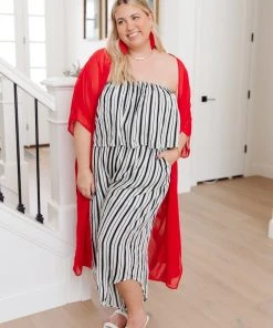 Ave Shops Dresses, Rompers, Jumpsuits Modern Stripes Sleeveless Jumpsuit