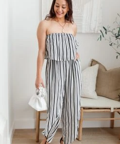 Ave Shops Dresses, Rompers, Jumpsuits Modern Stripes Sleeveless Jumpsuit