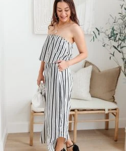 Ave Shops Dresses, Rompers, Jumpsuits Modern Stripes Sleeveless Jumpsuit