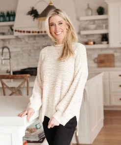 Ave Shops Monaco Ivory Sweater | Soft Cardigan for Women | Cozy Outerwear 22 Ave Shops Clothing Monaco Sweater In Ivory