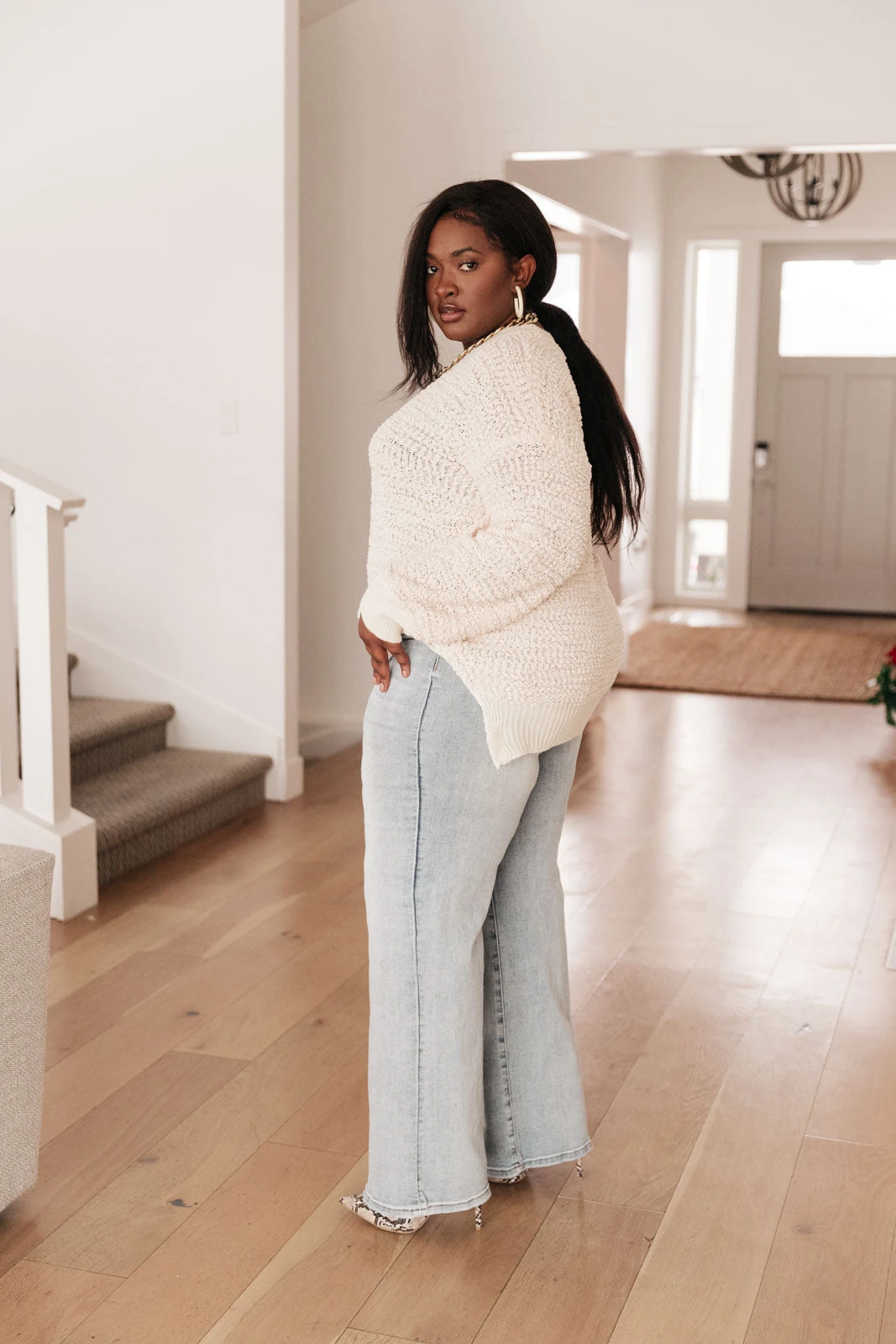 Ave Shops Monaco Ivory Sweater | Soft Cardigan for Women | Cozy Outerwear 6 Ave Shops Clothing Monaco Sweater In Ivory