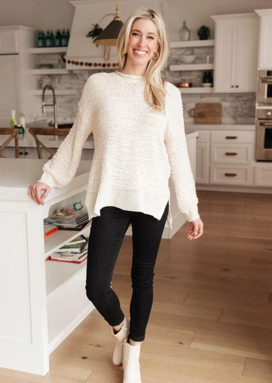 Ave Shops Monaco Ivory Sweater | Soft Cardigan for Women | Cozy Outerwear 4 Ave Shops Clothing Monaco Sweater In Ivory