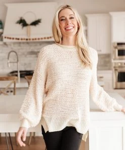 Ave Shops Monaco Ivory Sweater | Soft Cardigan for Women | Cozy Outerwear 19 Ave Shops Clothing Monaco Sweater In Ivory