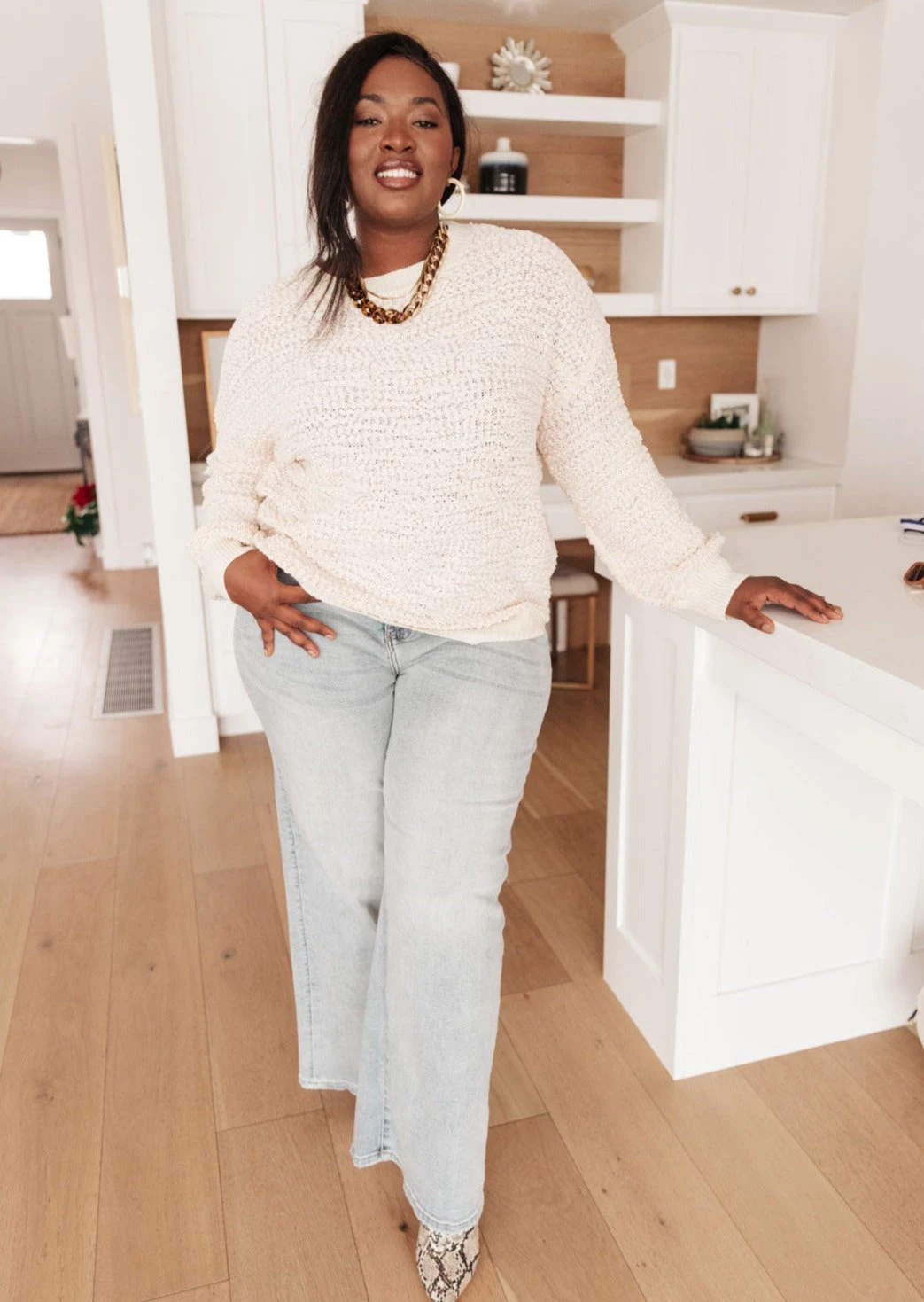 Ave Shops Monaco Ivory Sweater | Soft Cardigan for Women | Cozy Outerwear 3 Ave Shops Clothing Monaco Sweater In Ivory