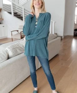 Ave Shops Moon Bay Top In Blue Clothing