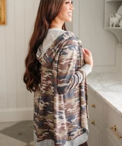 Ave Shops Cardigans, Sweaters, Outerwear Mountain Time Camo Jacket