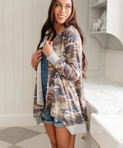 Ave Shops Cardigans, Sweaters, Outerwear Mountain Time Camo Jacket