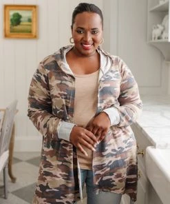 Ave Shops Cardigans, Sweaters, Outerwear Mountain Time Camo Jacket