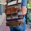 Myra Multi-Color Pattern & Cowhide Backpack