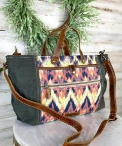 Sixtease Handbags & Wallets Multi Color Abstract Crossbody Handbag