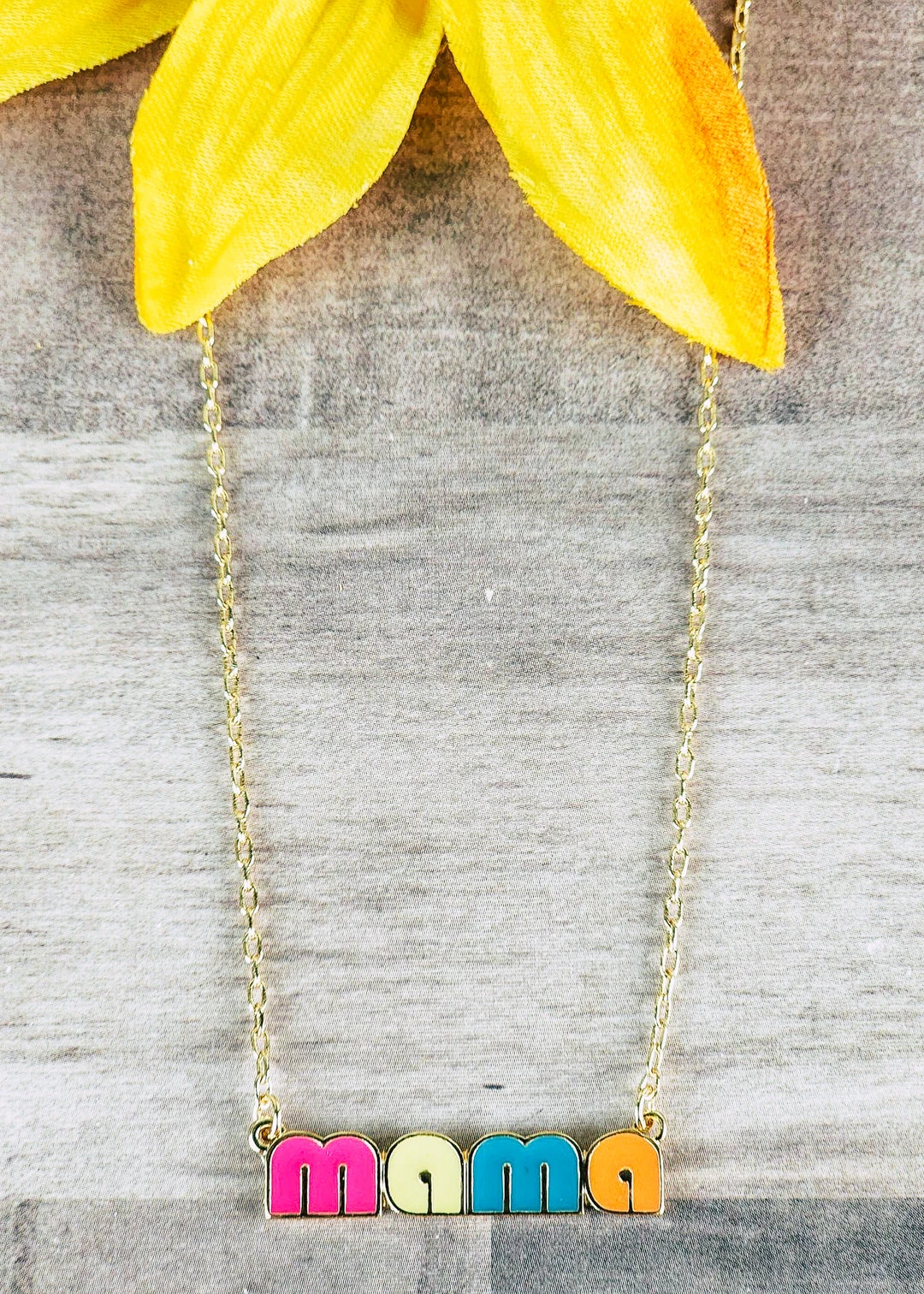 Wfs Multi Color Mama Retro Necklace - Stylish Jewelry for Women | New Arrivals 3 Wfs Multi Color Mama Retro Necklace