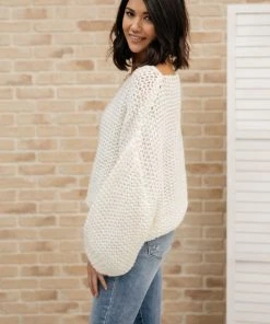 Ave Shops Natural Beauty Knit Sweater In Ivory