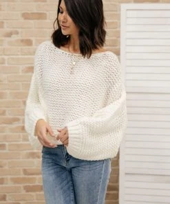 Ave Shops Natural Beauty Knit Sweater In Ivory