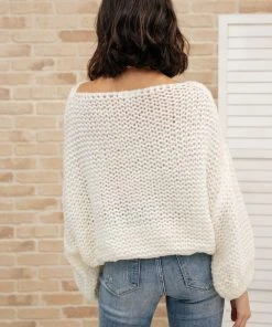 Ave Shops Natural Beauty Knit Sweater In Ivory