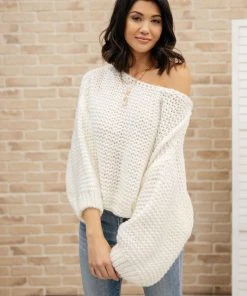 Ave Shops Natural Beauty Knit Sweater In Ivory