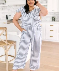Ave Shops Nautical & Nice Striped Jumpsuit