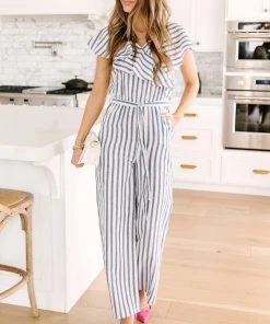Ave Shops Nautical & Nice Striped Jumpsuit