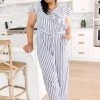 Ave Shops Nautical & Nice Striped Jumpsuit