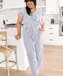 Ave Shops Nautical & Nice Striped Jumpsuit
