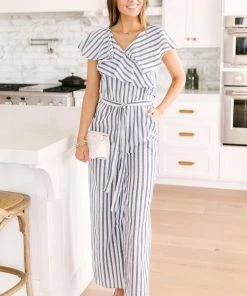 Ave Shops Nautical & Nice Striped Jumpsuit