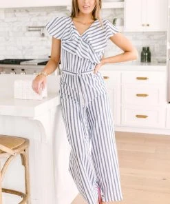 Ave Shops Nautical & Nice Striped Jumpsuit