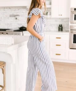 Ave Shops Nautical & Nice Striped Jumpsuit