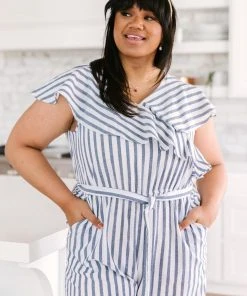 Ave Shops Nautical & Nice Striped Jumpsuit