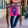 American Darling Handbags & Wallets Concealed Carry Neon For Me Fringe Crossbody Handbag