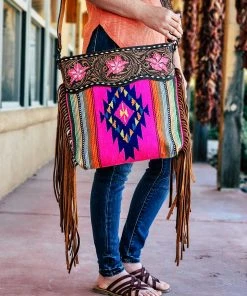 American Darling Handbags & Wallets Concealed Carry Neon For Me Fringe Crossbody Handbag