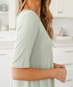 Ave Shops New Vibrations Sage Green Dress | Flattering & Stylish Women's Dress 41 Ave Shops New Vibrations Dress In Sage