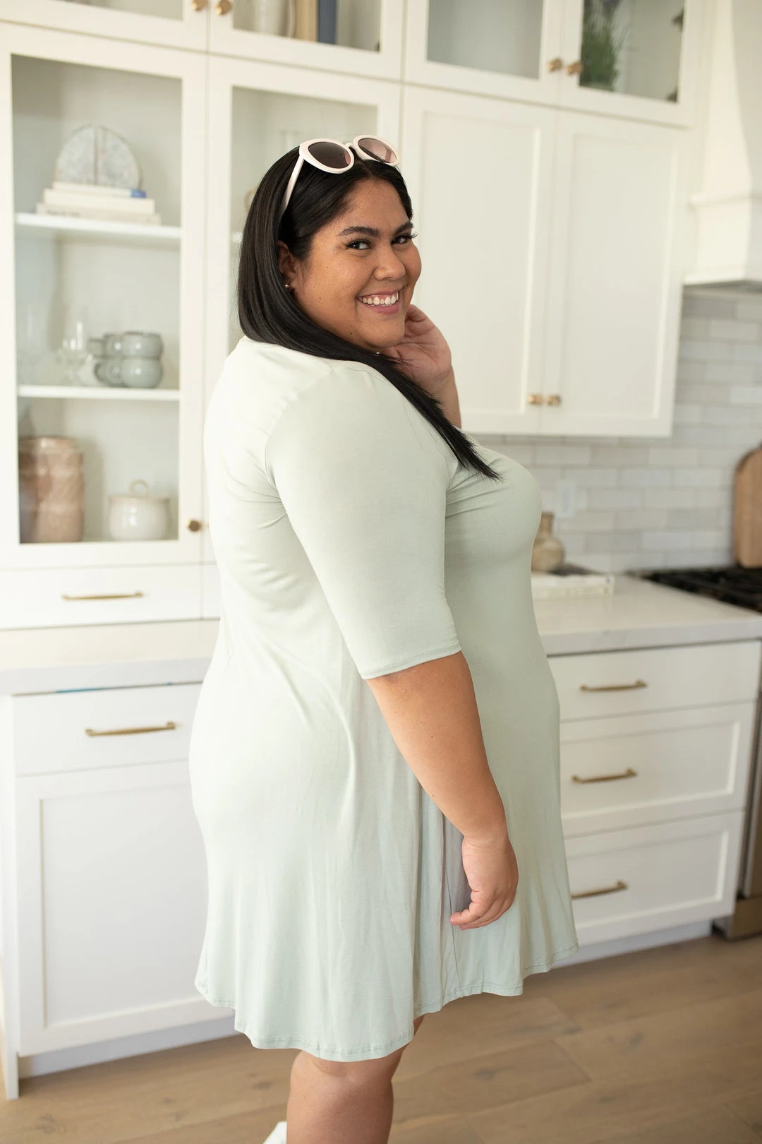 Ave Shops New Vibrations Sage Green Dress | Flattering & Stylish Women's Dress 18 Ave Shops New Vibrations Dress In Sage