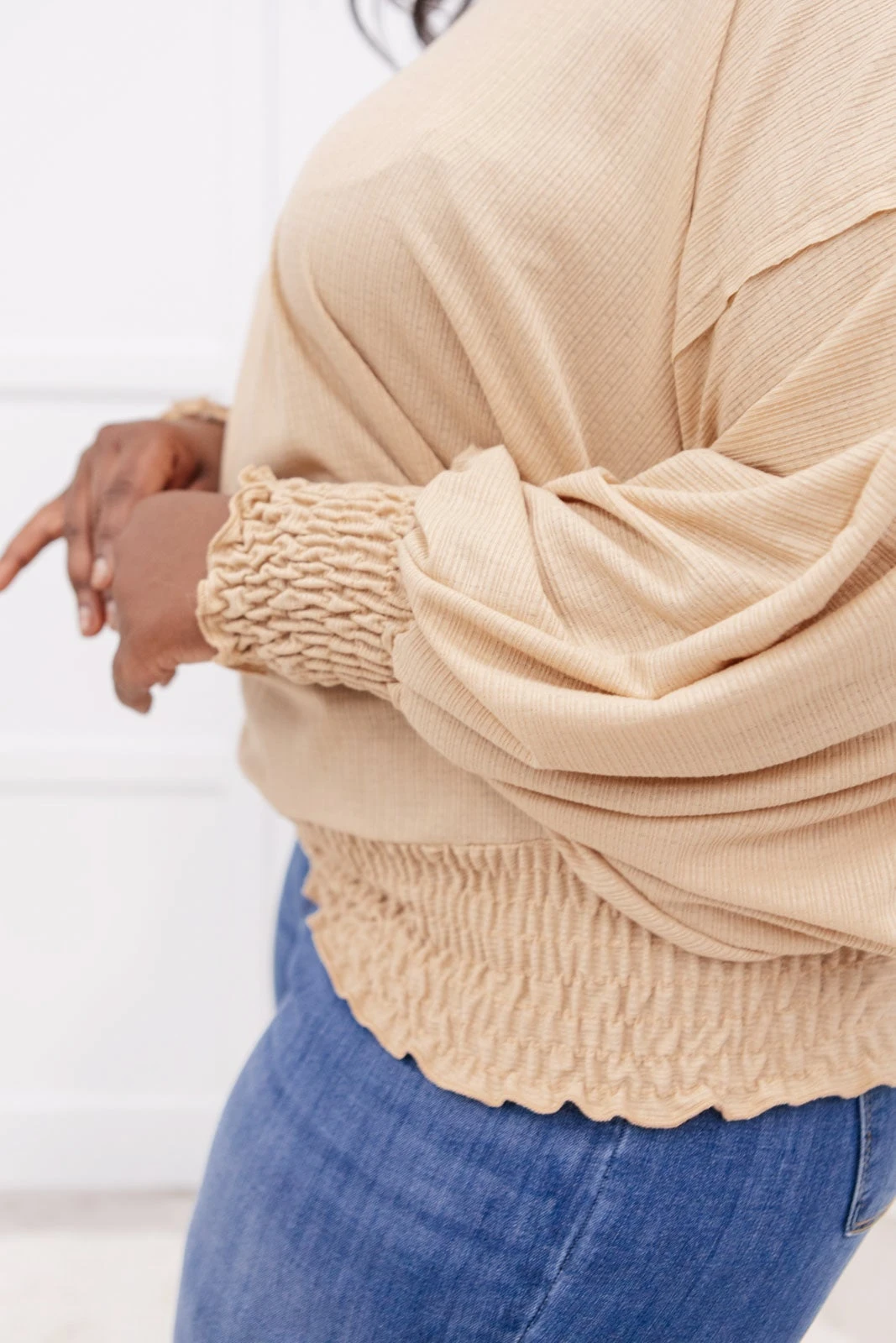 Ave Shops Next In Line Tan Long Sleeve Top | Stylish & Comfortable Blouse 12 Ave Shops Next In Line Top In Tan