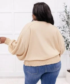 Ave Shops Next In Line Tan Long Sleeve Top | Stylish & Comfortable Blouse 31 Ave Shops Next In Line Top In Tan